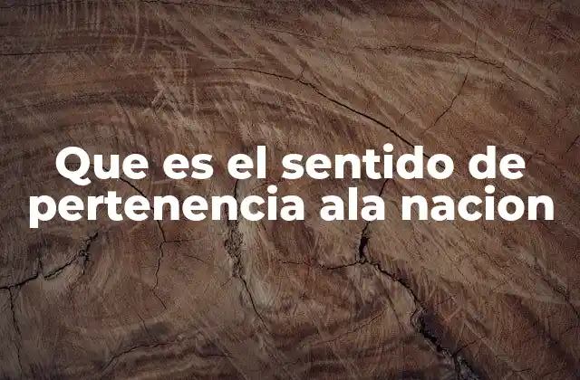 Que es el Sentido de Pertenencia Ala Nacion 2 La identidad nacional como raíz del sentido de pertenencia