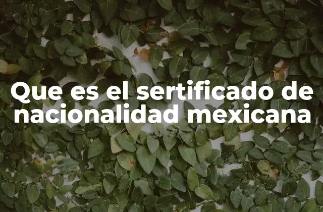 Cómo se obtiene un documento de acreditación de nacionalidad mexicana