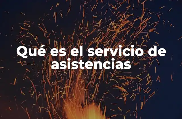 Qué es el Servicio de Asistencias