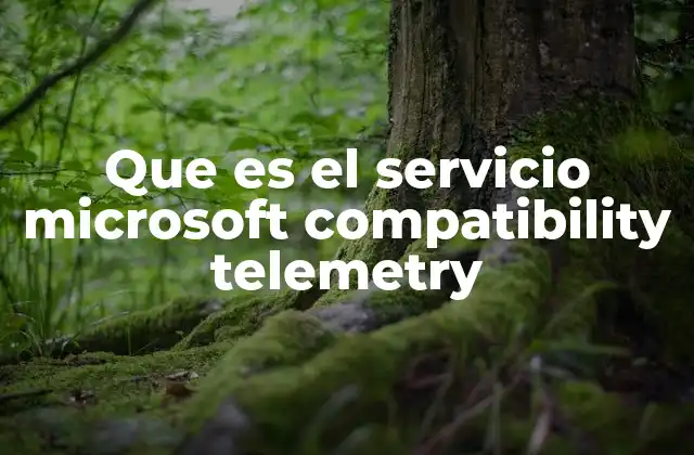 Que es el Servicio Microsoft Compatibility Telemetry