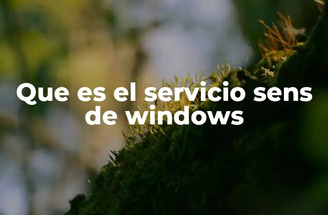 Que es el Servicio Sens de Windows 2 El papel del SENS en la gestión de redes y dispositivos