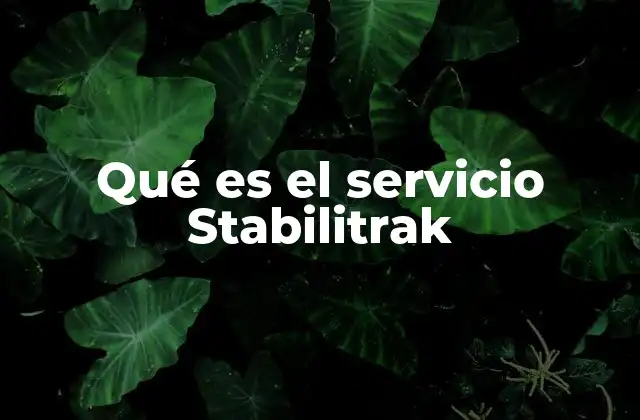 Qué es el Servicio Stabilitrak
