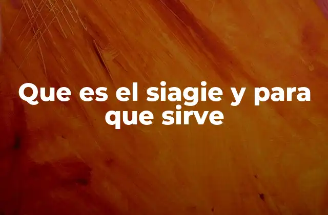 Que es el Siagie y para que Sirve