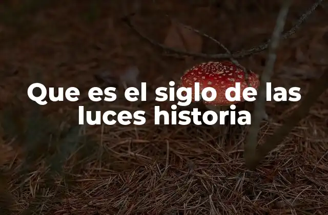 Que es el Siglo de las Luces Historia