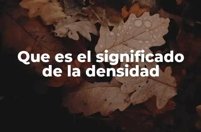 Entendiendo la importancia de la densidad en la ciencia