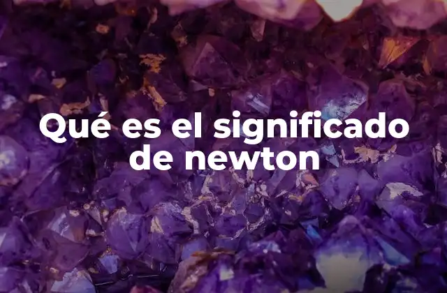 Qué es el Significado de Newton