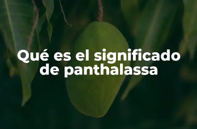 Qué es el Significado de Panthalassa