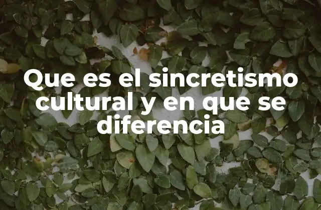 Que es el Sincretismo Cultural y en que Se Diferencia