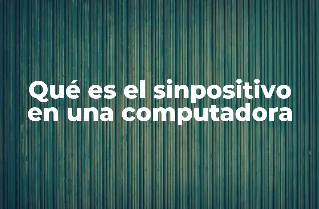 Qué es el Sinpositivo en una Computadora