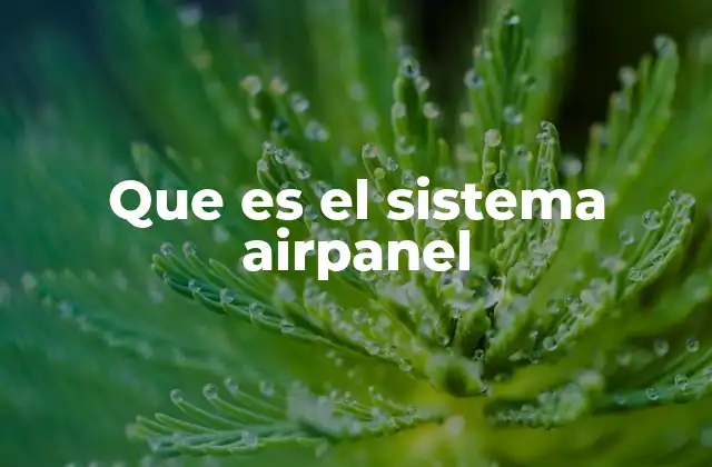 Que es el Sistema Airpanel