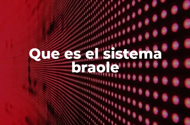 Que es el Sistema Braole