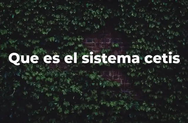 Que es el Sistema Cetis