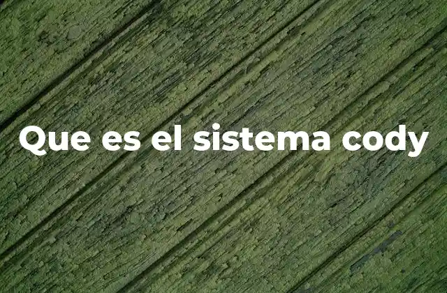 Que es el Sistema Cody