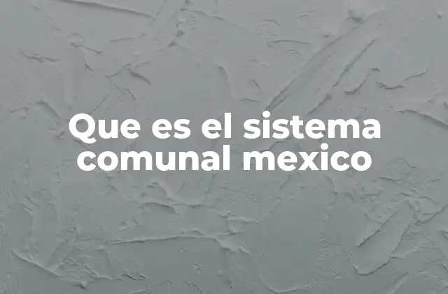Que es el Sistema Comunal Mexico 2 El modelo de organización social en comunidades rurales