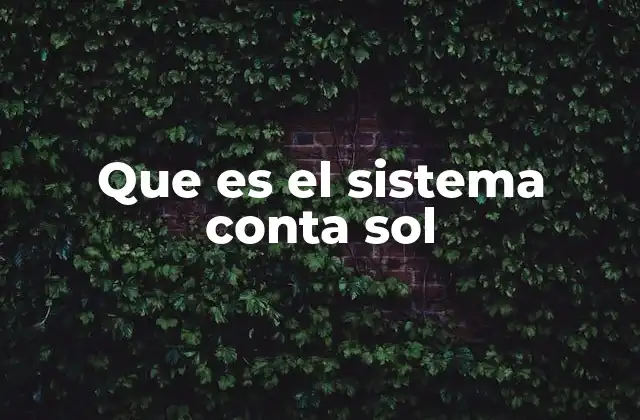 Que es el Sistema Conta Sol