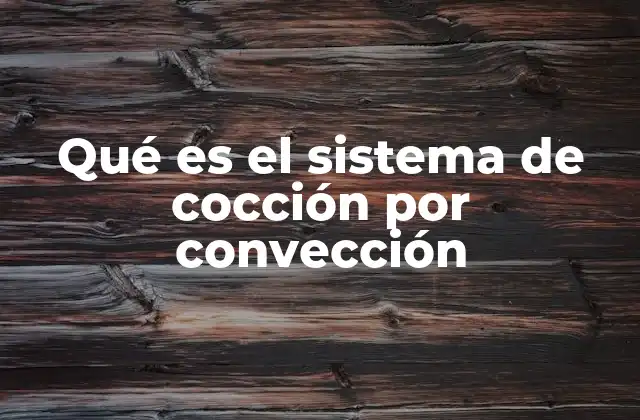 Qué es el Sistema de Cocción por Convección