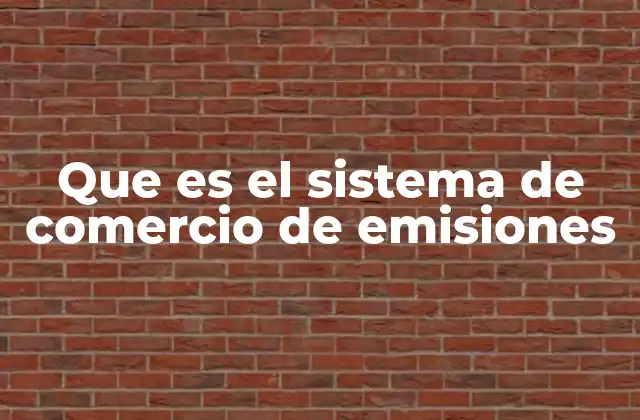 Que es el Sistema de Comercio de Emisiones