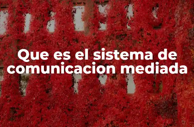 Que es el Sistema de Comunicacion Mediada