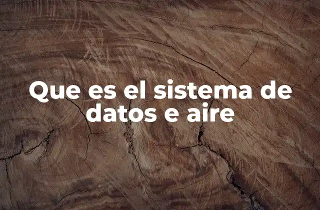 Que es el Sistema de Datos e Aire