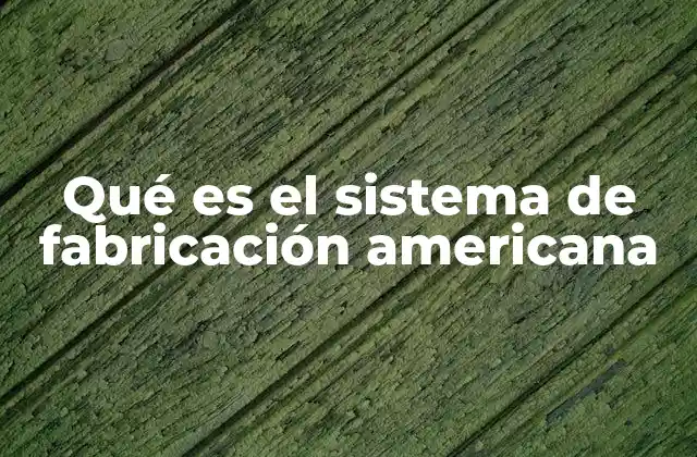 Qué es el Sistema de Fabricación Americana