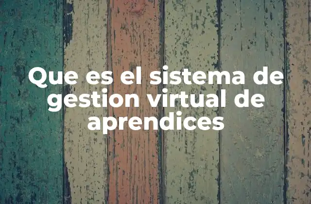 Que es el Sistema de Gestion Virtual de Aprendices