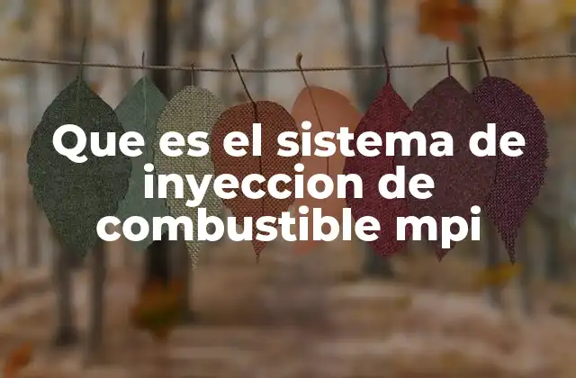 Funcionamiento del sistema de inyección MPI