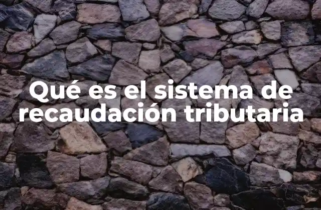 Qué es el Sistema de Recaudación Tributaria