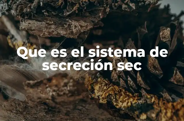 Que es el Sistema de Secreción Sec