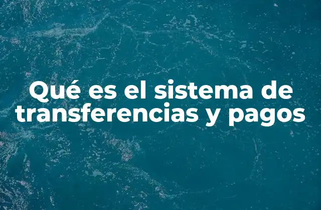 Qué es el Sistema de Transferencias y Pagos