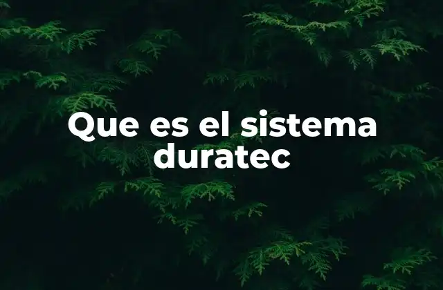 Que es el Sistema Duratec