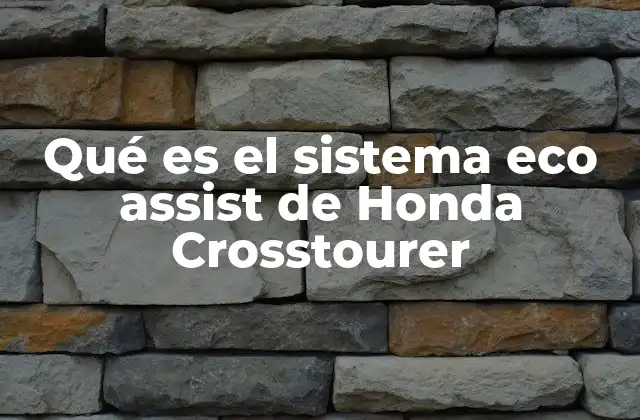 Qué es el Sistema Eco Assist de Honda Crosstourer