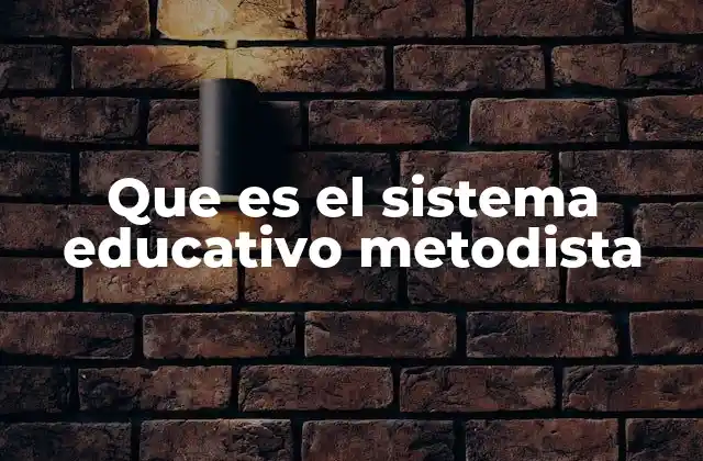 Que es el Sistema Educativo Metodista