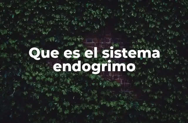 Que es el Sistema Endogrimo