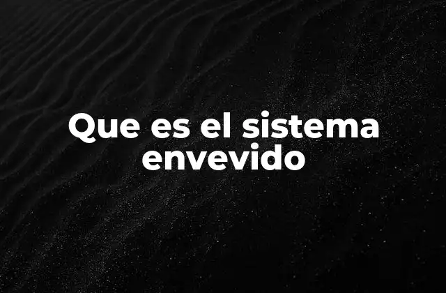 Que es el Sistema Envevido