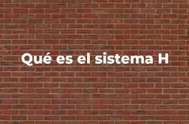 Qué es el Sistema H