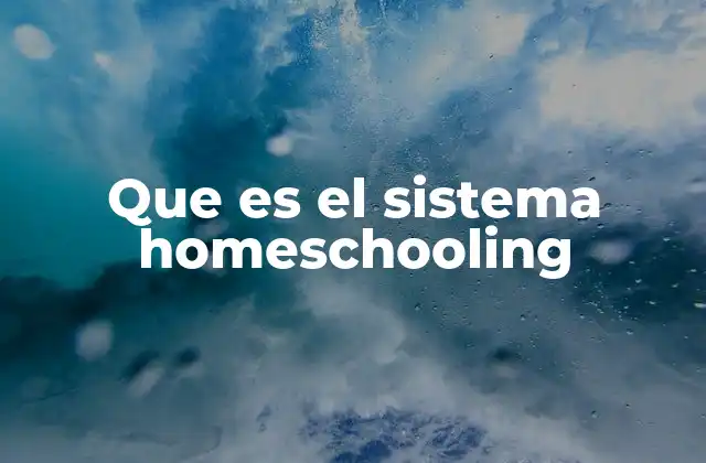 Que es el Sistema Homeschooling