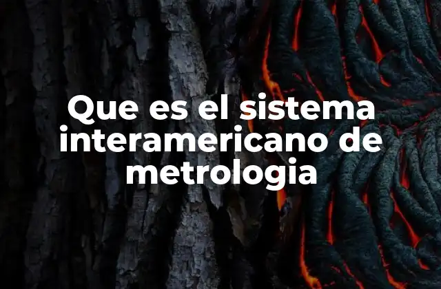 Que es el Sistema Interamericano de Metrologia