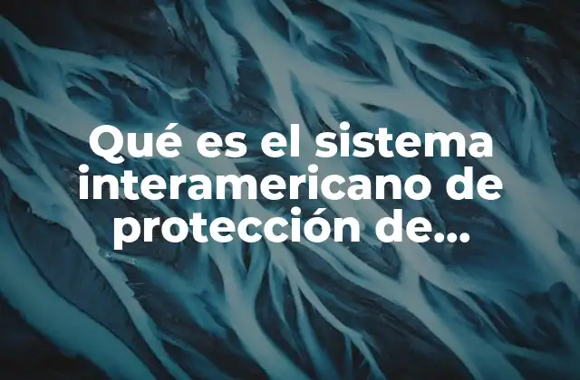 Qué es el Sistema Interamericano de Protección de Derechos Humanos