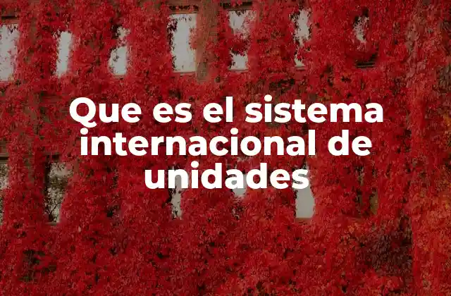 Que es el Sistema Internacional de Unidades 2 El origen del sistema internacional de unidades