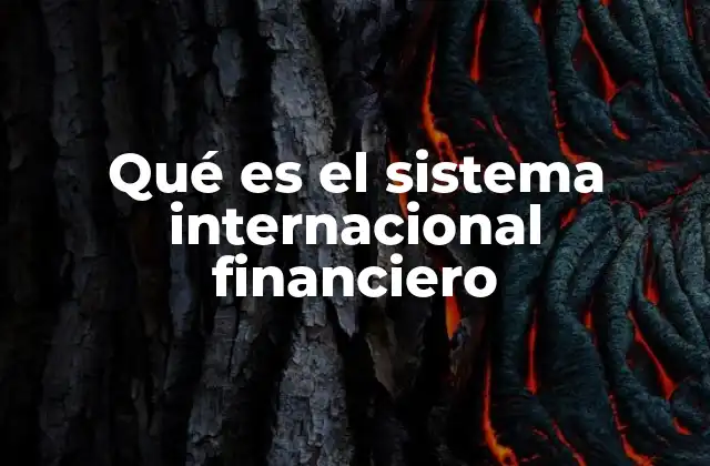 Qué es el Sistema Internacional Financiero