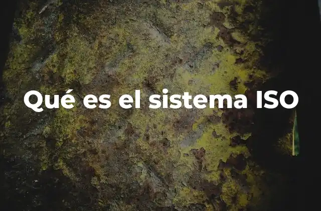 Qué es el Sistema Iso