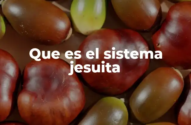Que es el Sistema Jesuita