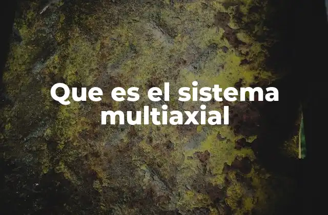 Que es el Sistema Multiaxial 2 La importancia de evaluar múltiples dimensiones en la salud mental