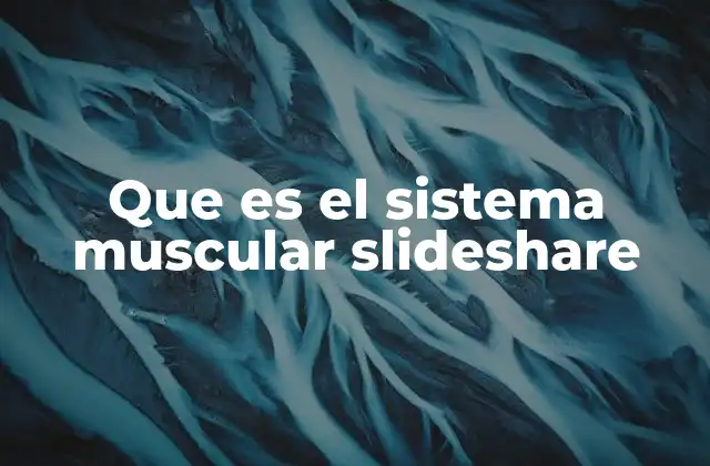 Que es el Sistema Muscular Slideshare