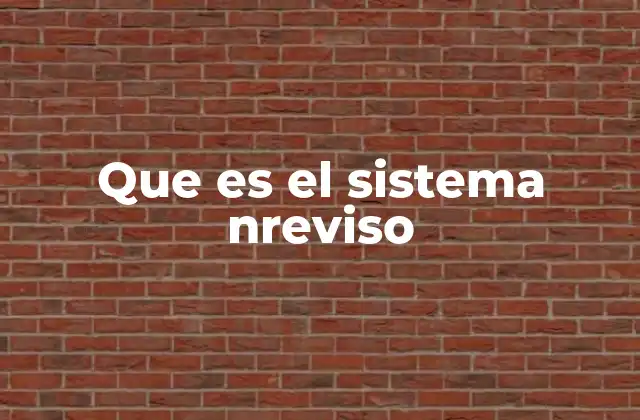 Que es el Sistema Nreviso