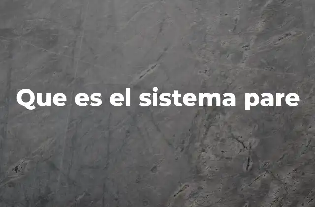 Que es el Sistema Pare