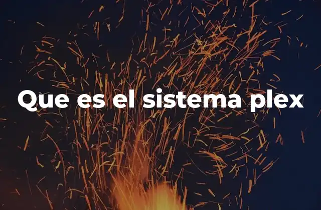 Que es el Sistema Plex