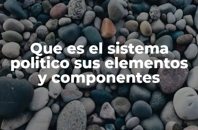 Que es el Sistema Politico Sus Elementos y Componentes 2 Estructura y dinámica de los sistemas políticos