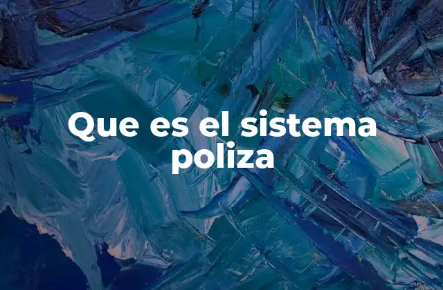 Que es el Sistema Poliza