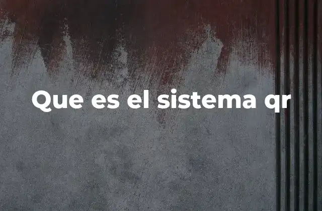 Que es el Sistema Qr